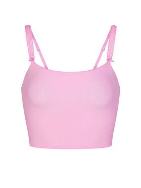 Skims Bubblegum Pink Fits Everybody Picot Trim Tank Cropped Cami Large